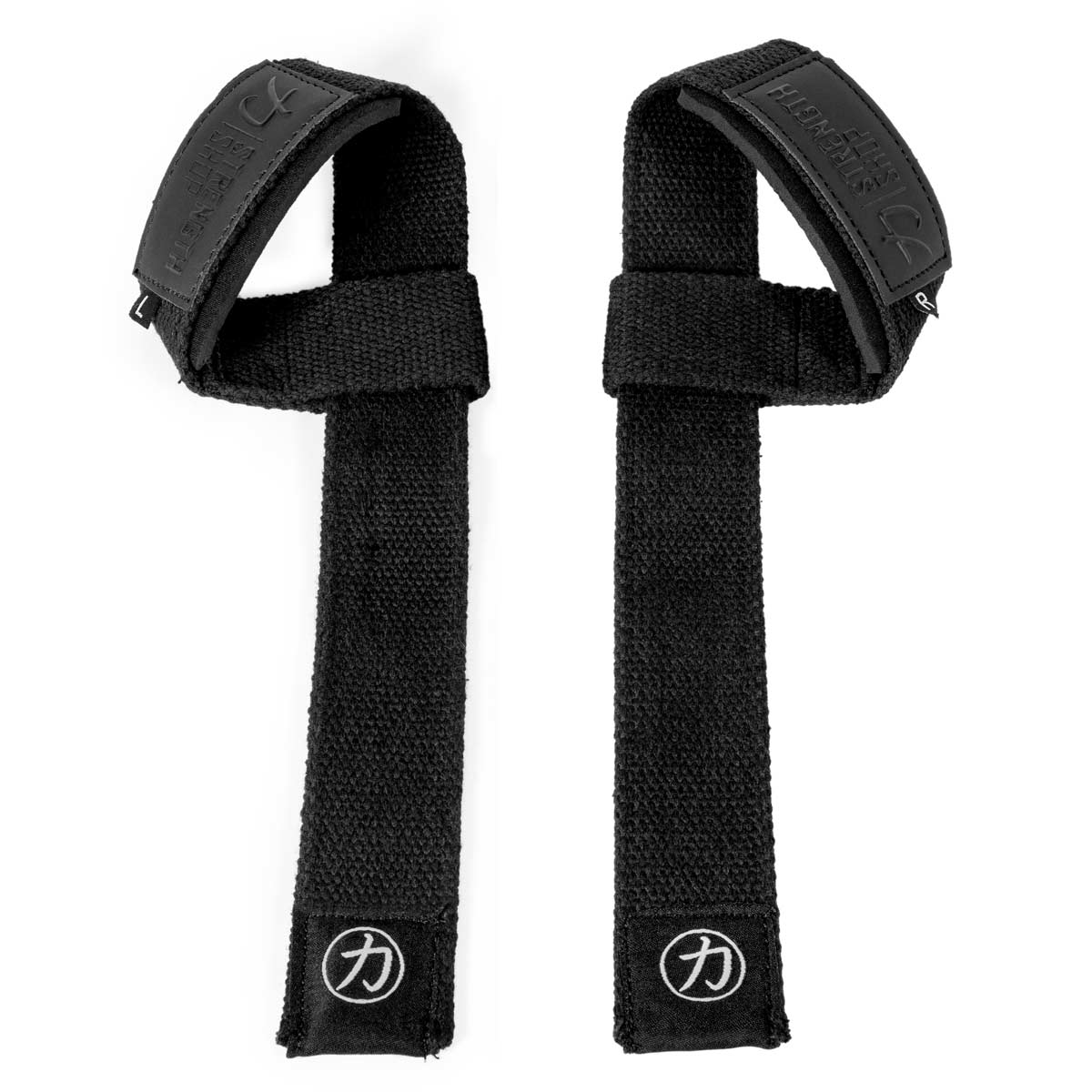 Stealth Black PRO Lifting Straps, 50cm or 65cm - Strength Shop