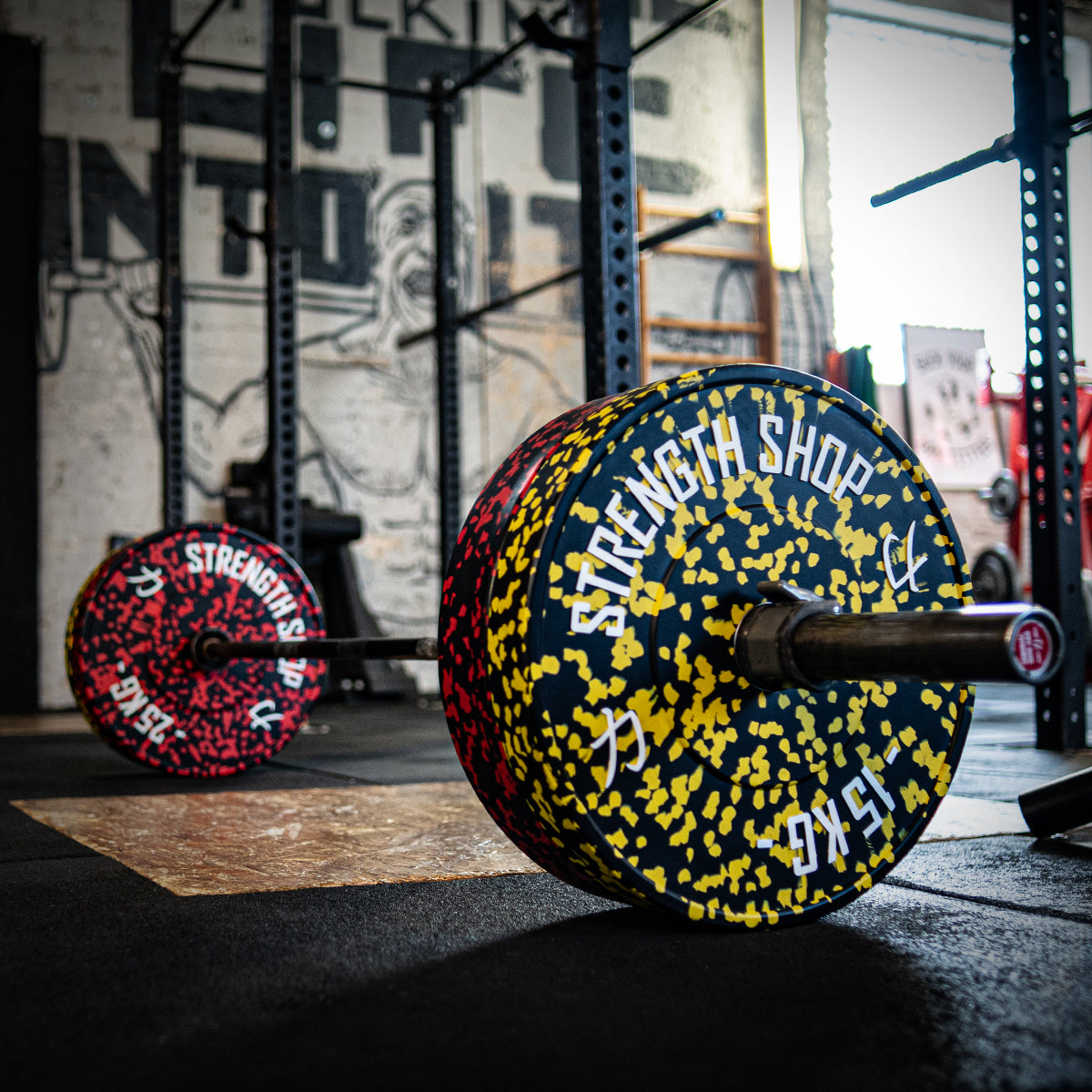Fleck Rubber Bumper Plates – Colour Coded, 5kg-25kg or 150kg Set - Strength Shop