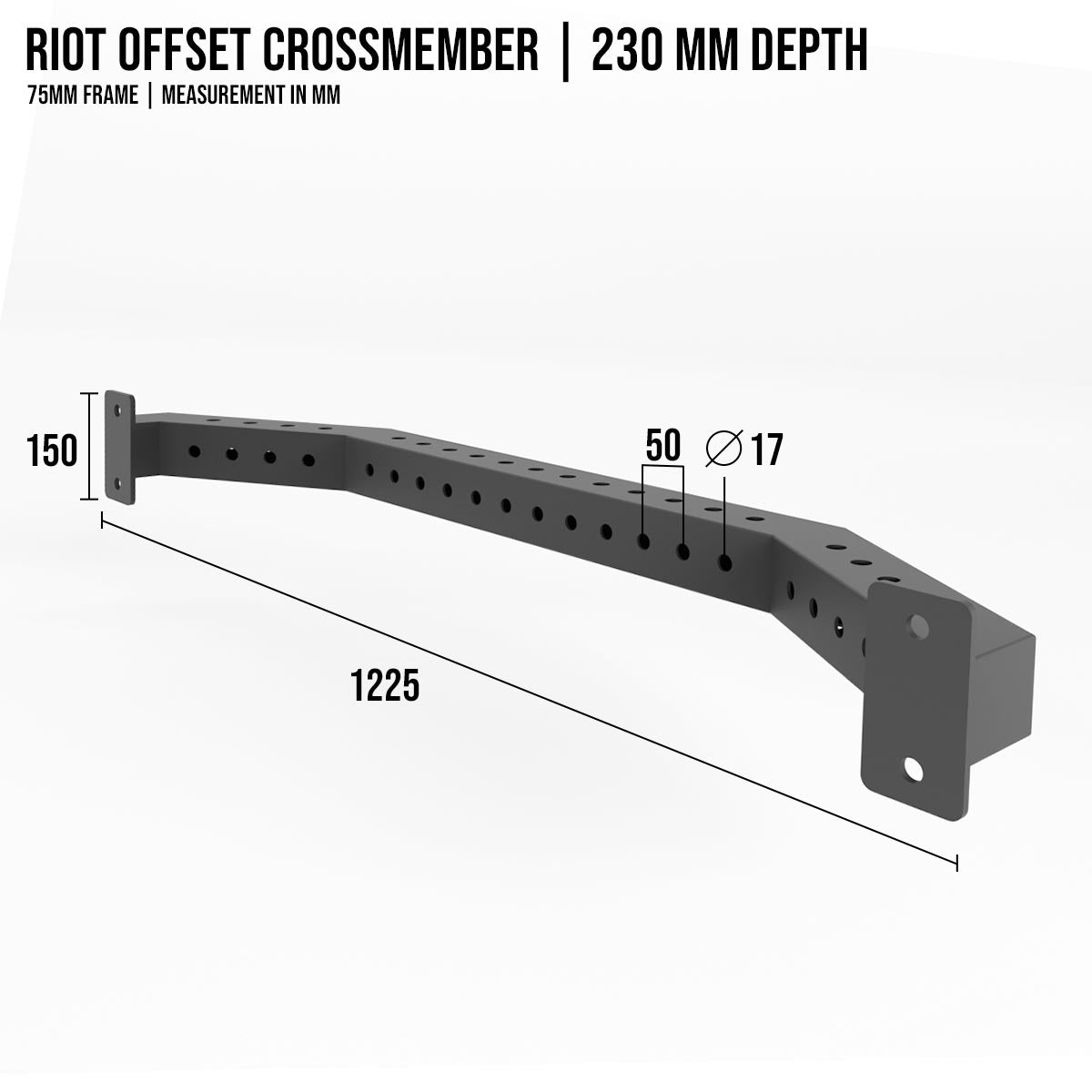 Riot MRR 75 | Offset Crossmember - Strength Shop