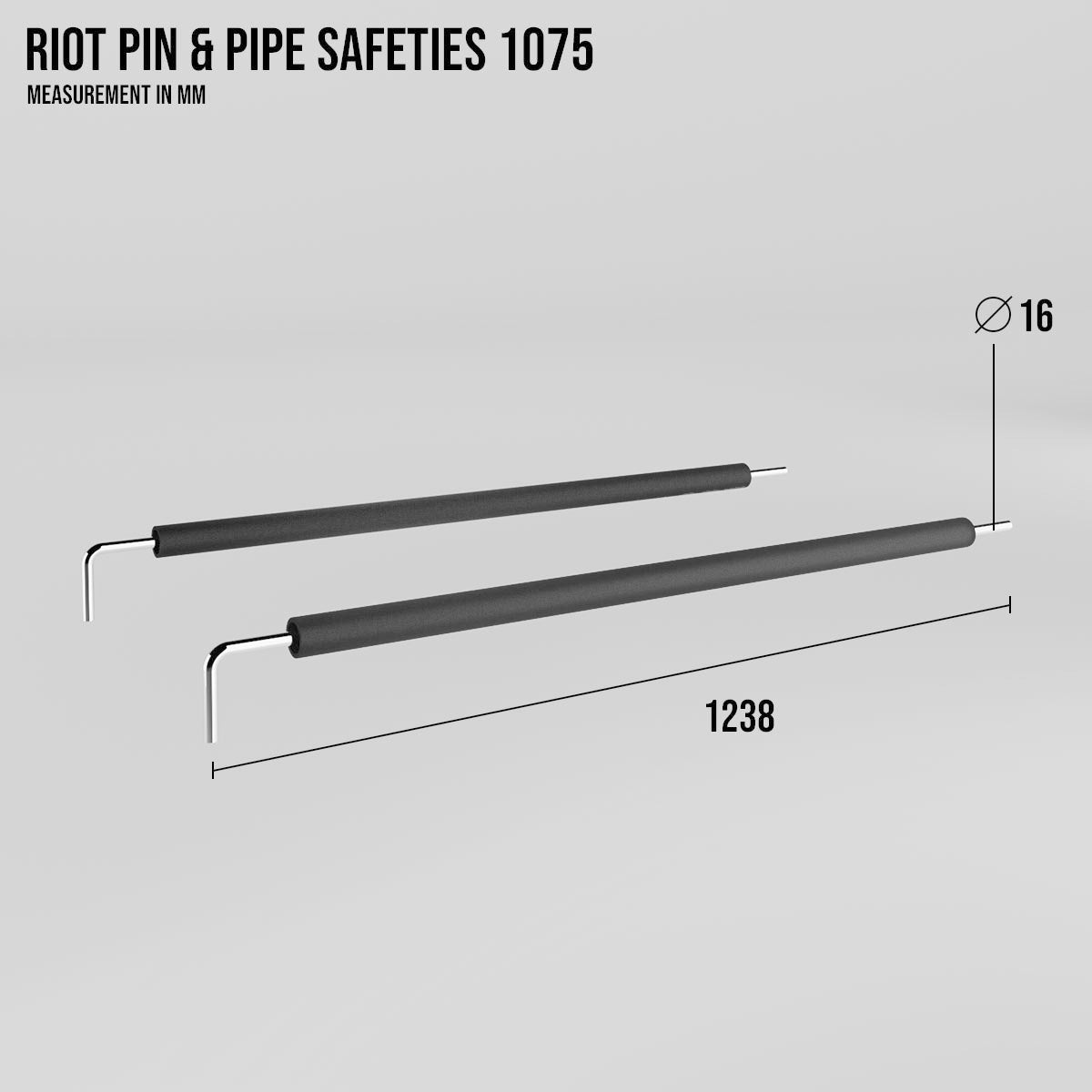 Riot MRR 75 | Pin & Pipe Safeties – 1075, Pair - Strength Shop