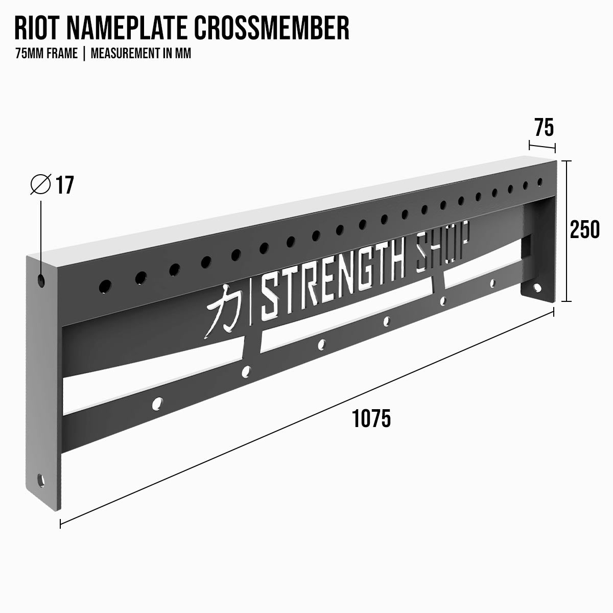 Riot MRR 75 | Nameplate Crossmember - Strength Shop