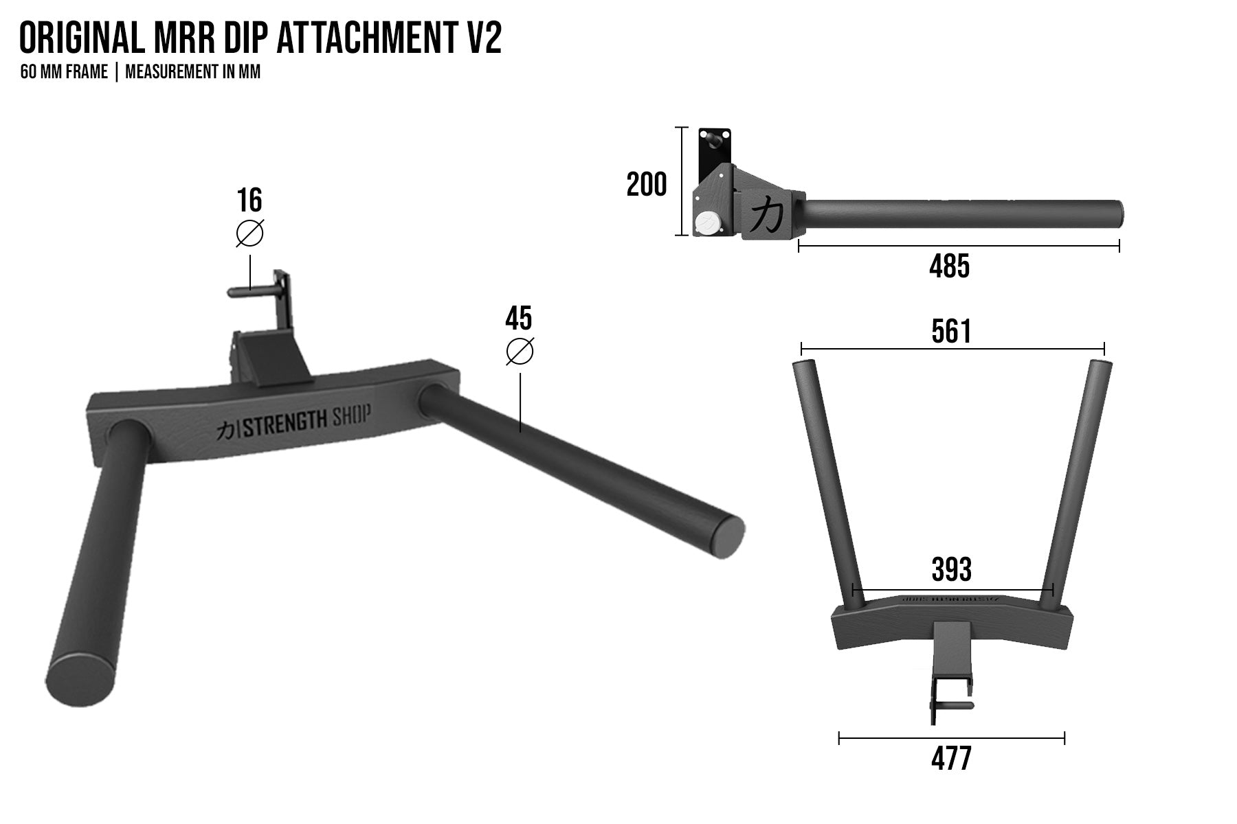 Original V2 MRR 60 I Dip Horn - Strength Shop
