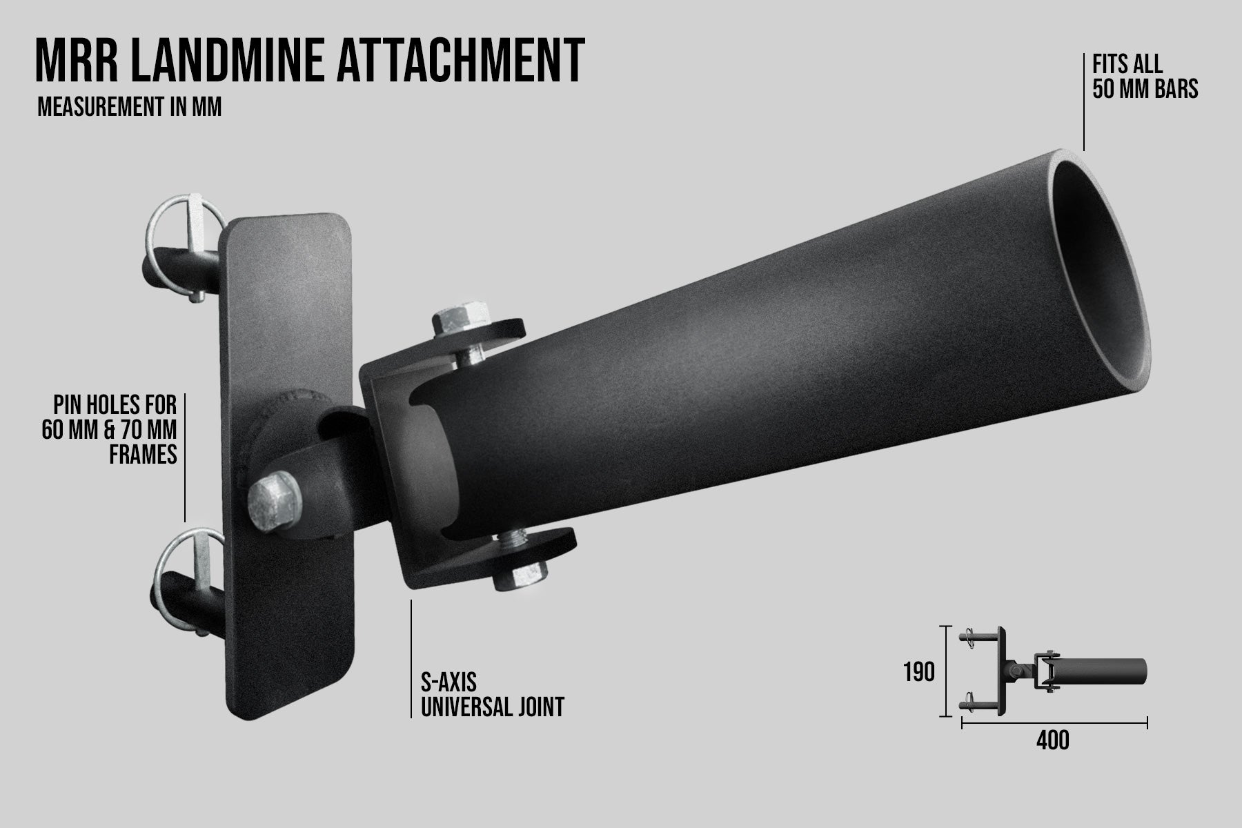 Landmine Attachment | Versatile 2-Axis Joint for MRR Racks - Strength Shop