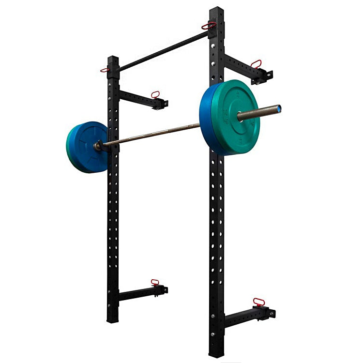 B-WARE Riot Wall-Mounted Foldable Rack - 2.1m Tall, Black - Strength Shop