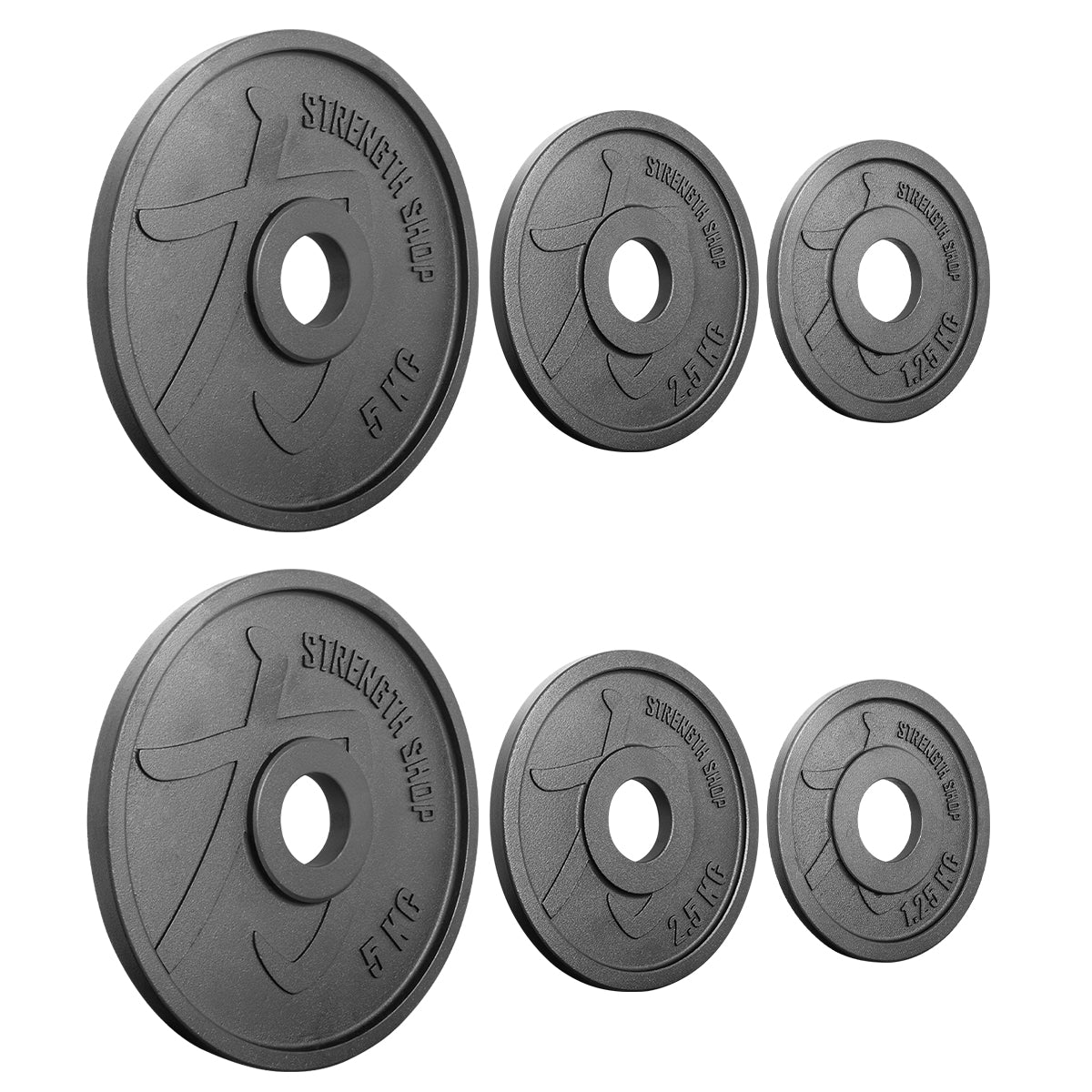 Deep Dish Cast Iron Plates, 1.25kg-25kg & Sets - Strength Shop
