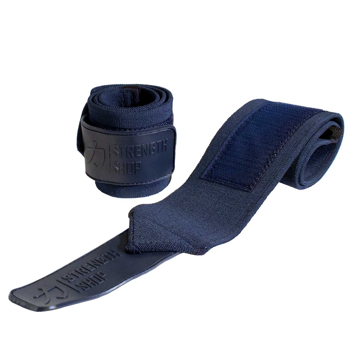 Blue Grey Wrist Wraps – Medium, 30cm/60cm, IPF Approved - Strength Shop