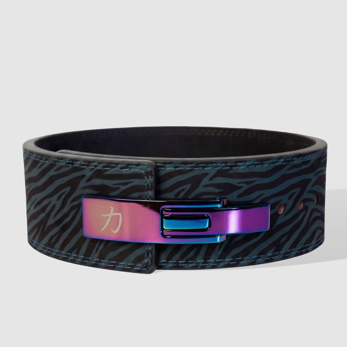 Blue Tiger Print Lever Belt, 10mm - IPF Approved - Strength Shop