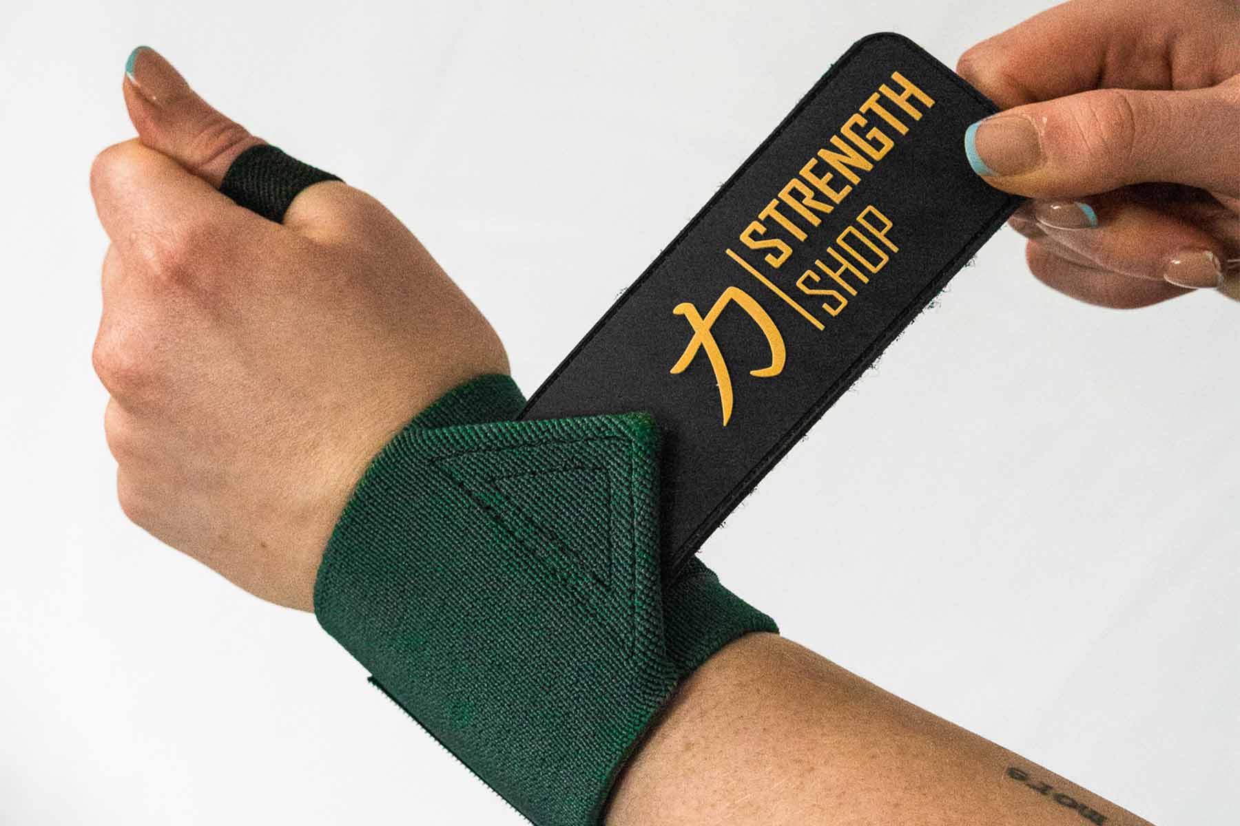 Green Wrist Wraps, Medium- 30cm/60cm - Strength Shop