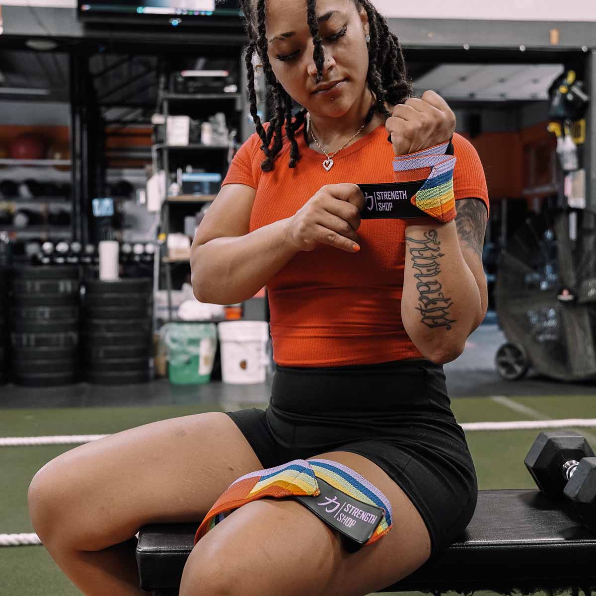 Medium Wrist Wraps, Rainbow, IPF Approved – 60cm - Strength Shop