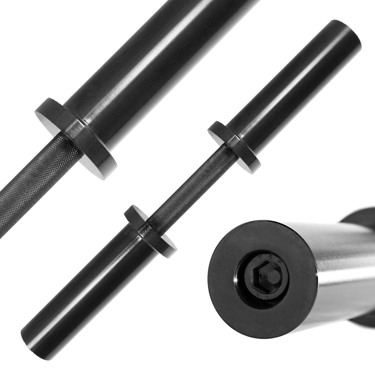 B-WARE Olympic Dumbbell Handle with Rotating Sleeves - Strength Shop