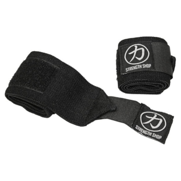 Black Wrist Wraps, Light - 30cm/60cm - Strength Shop