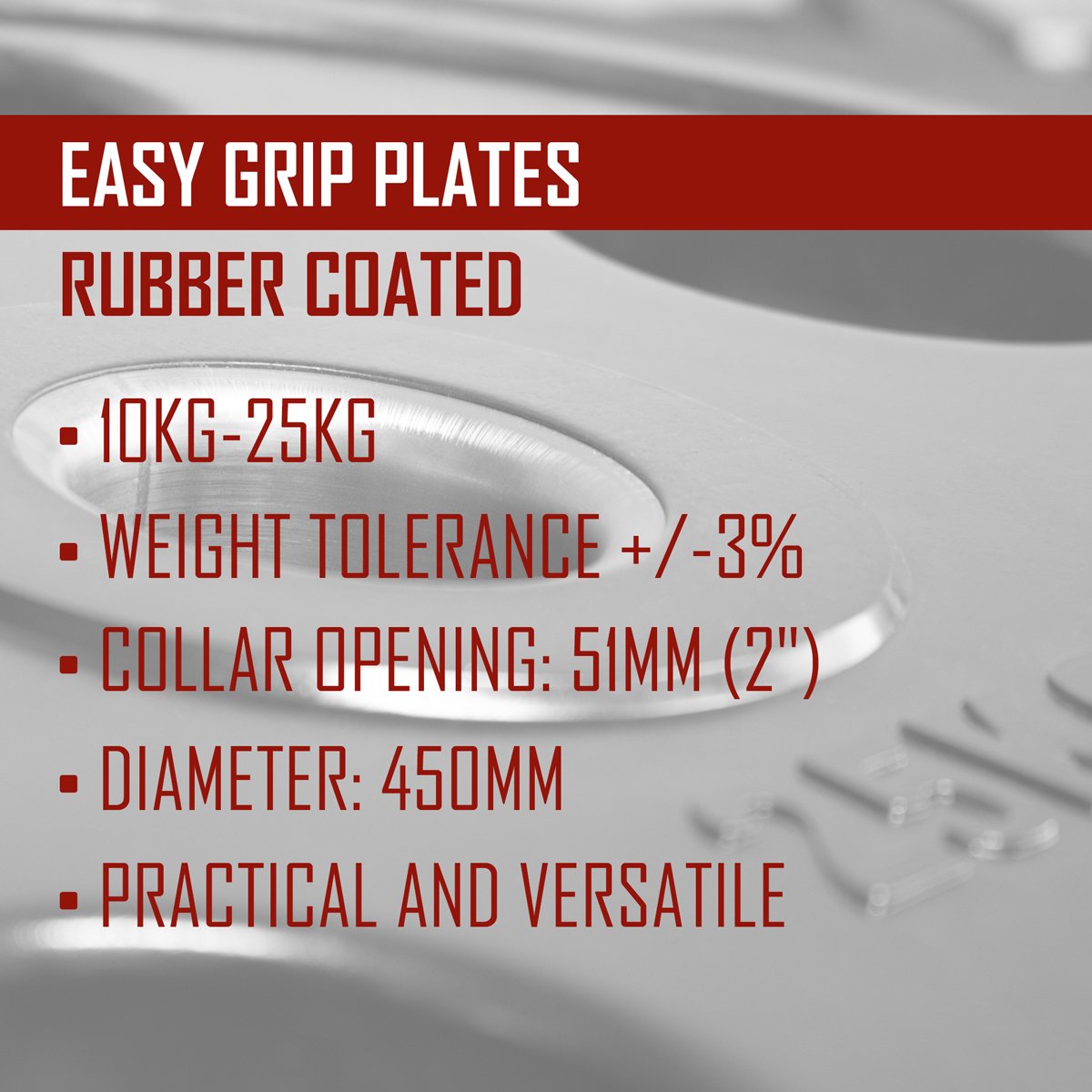 Set Rubber Coated Easy Grip Plates 140KG/150KG - Strength Shop