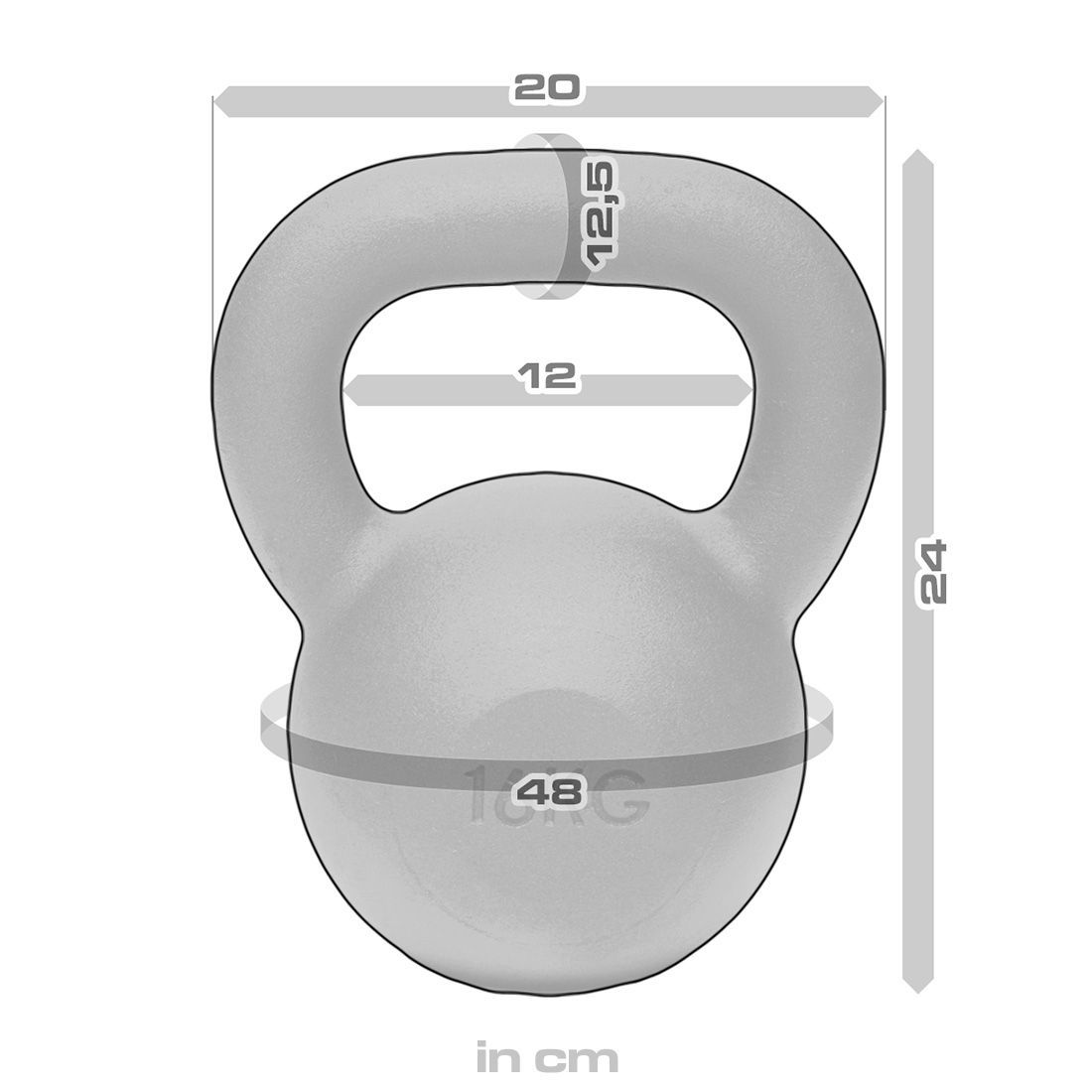 Strength Shop Cast Iron Kettlebells - Single Mould, Powder Coated, 4-64KG - Strength Shop