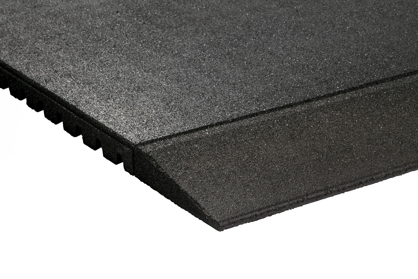 Tapered Granuflex Rubber Gym Mat Edge - 43mm (1000mm x 200mm) - Strength Shop