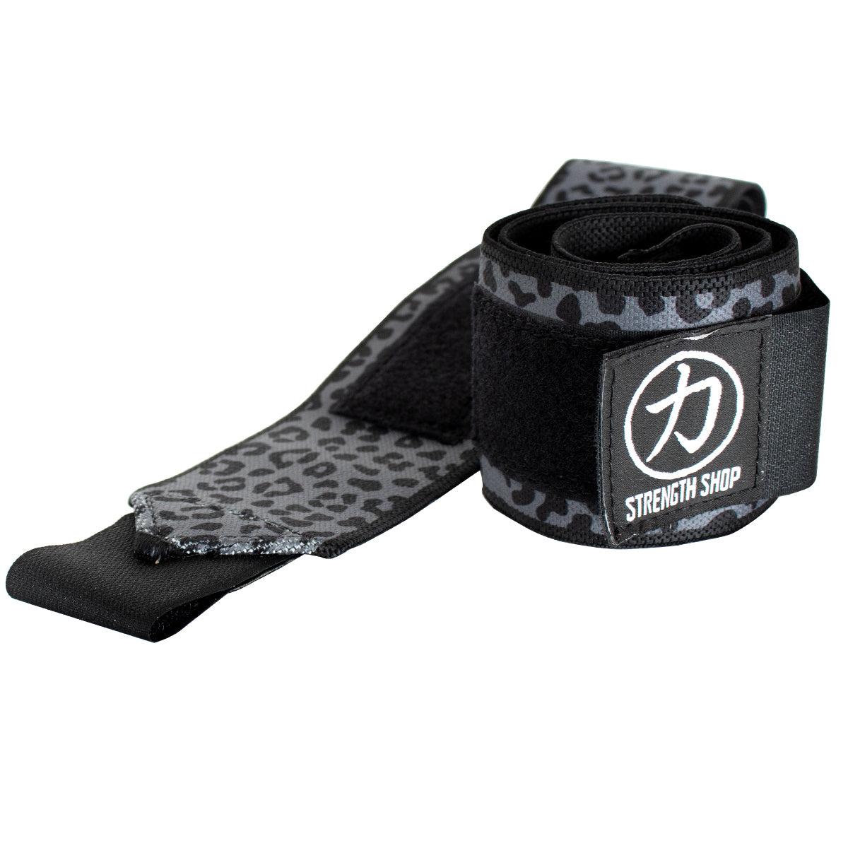 Light Wrist Wraps - Dark Leo Print – 30cm/60cm - Strength Shop