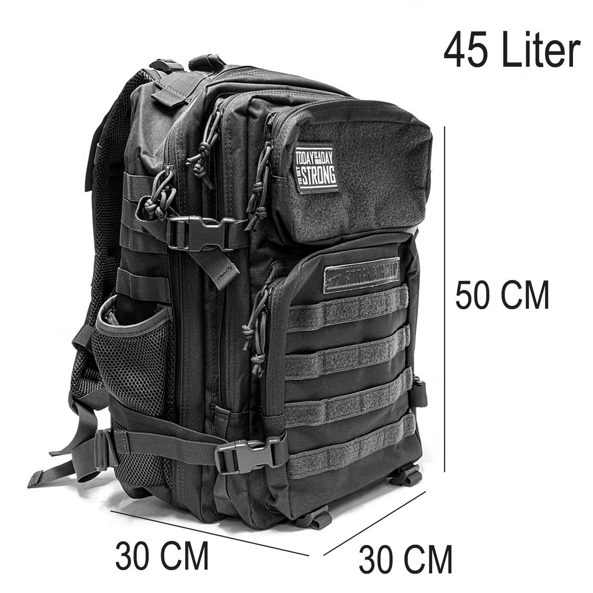 Training Backpack 2.0, Black - Add Extra Patches - Strength Shop