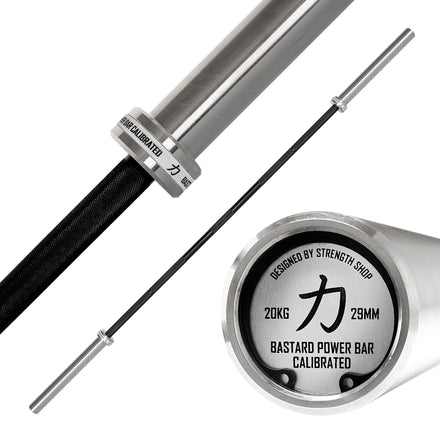 Calibrated Bastard Power Bar - Black Chrome Shaft & Bronze Bushings - Strength Shop