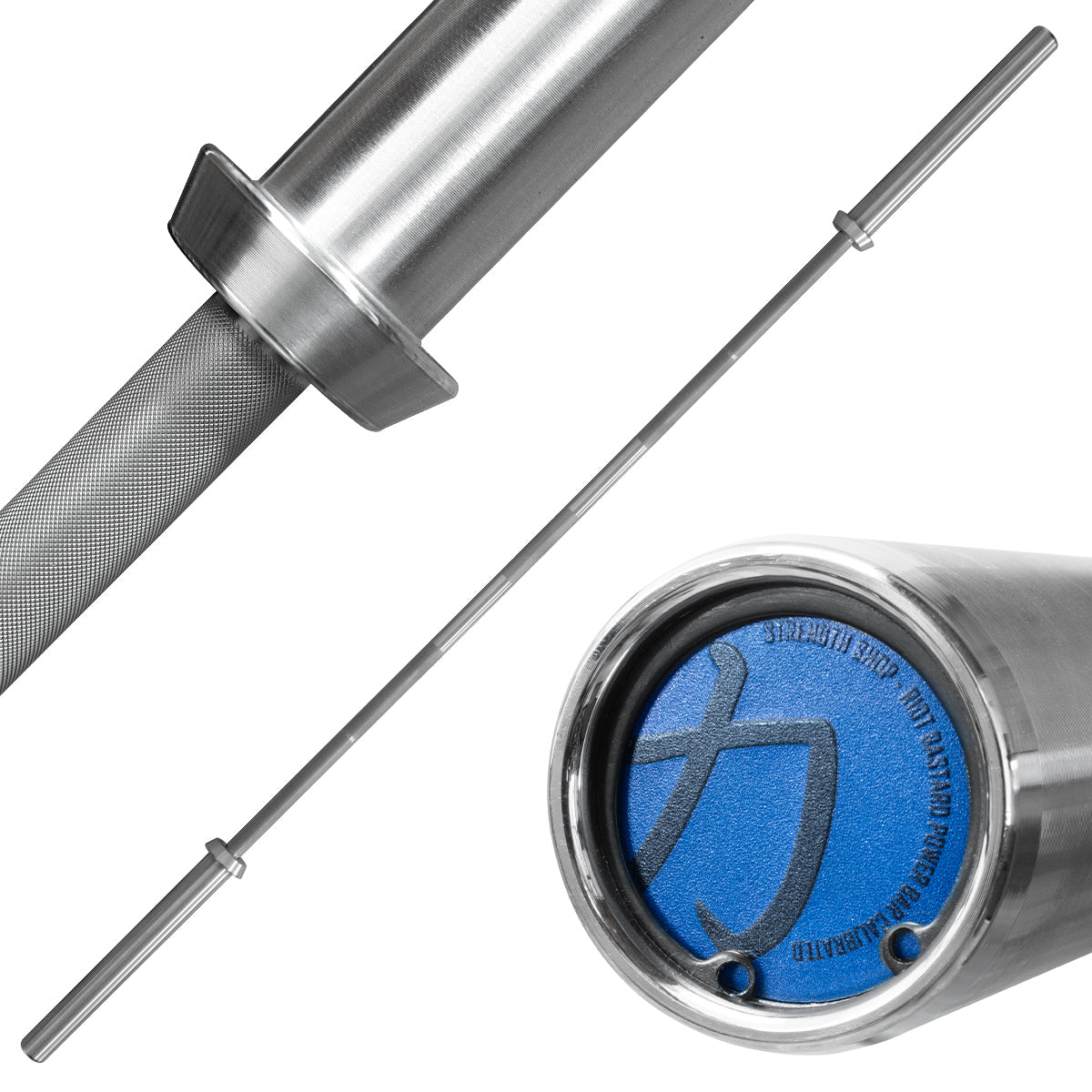Riot Training Bastard Power Bar, 20 kg - Calibrated - Stainless Steel (Square Knurl) IPF approved