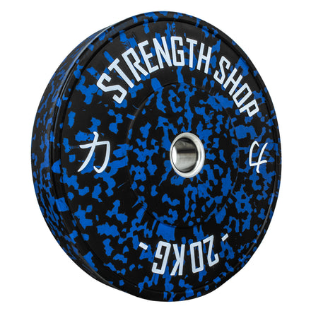 B-WARE Fleck Rubber Bumper Plates – Colour Coded, 5kg-25kg - Strength Shop