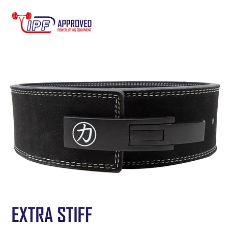 Extra Stiff Black Lever Belt, 13mm - IPF Approved - Strength Shop