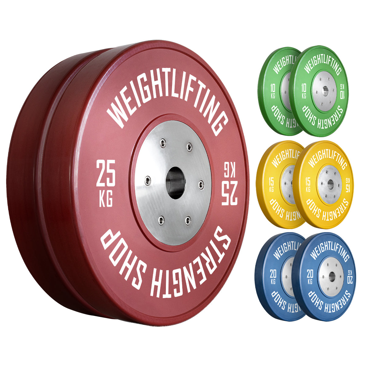 Bumper Plates Olympic Weightlifting Set Rubber Training Bumper