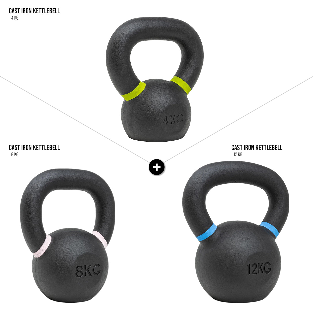 Strength Shop Kettlebell-Sets aus Gusseisen