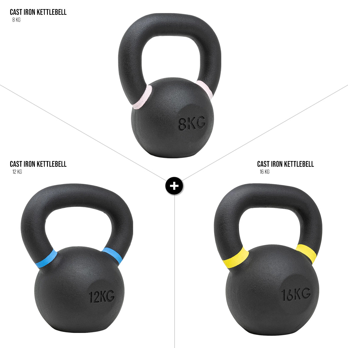 Strength Shop Kettlebell-Sets aus Gusseisen