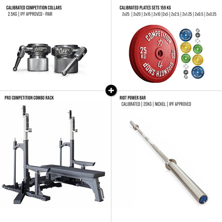 Competition Powerlifting Set with Pro Combo Rack - V2 - Strength Shop