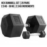Hex Dumbbell Sets – Various Options
