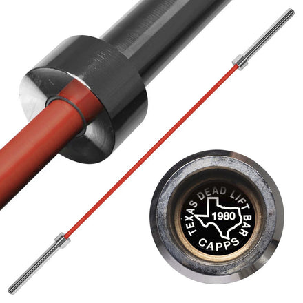 Original Texas Deadlift Bar - Chrome Sleeves, Red Bar - Preorder (Ships by July 31) - Strength Shop