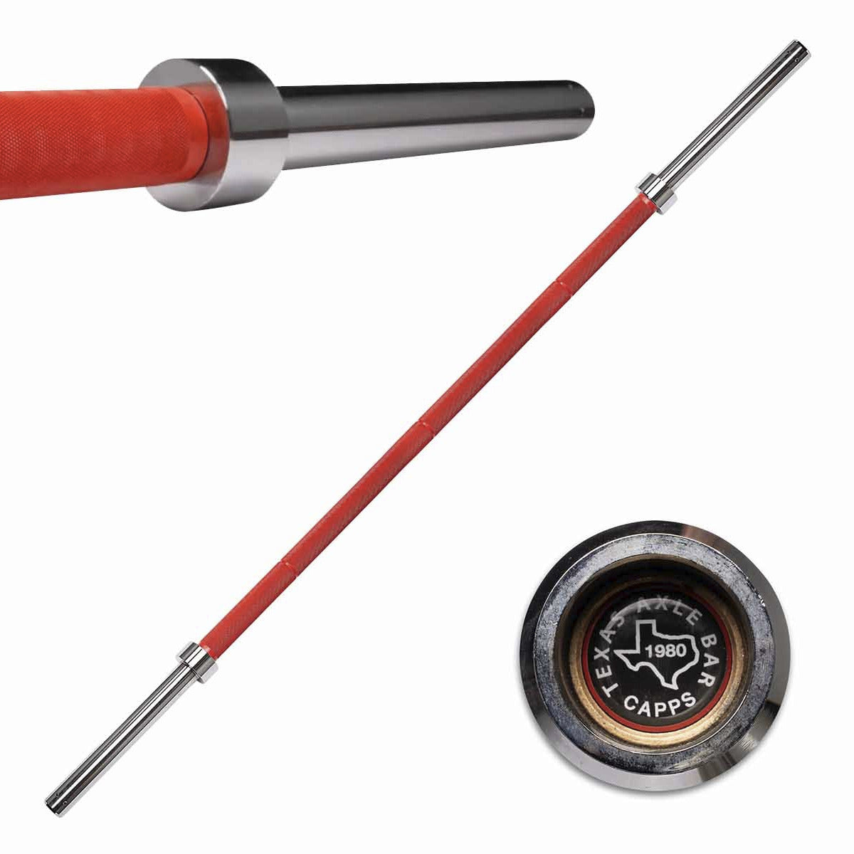 Original Texas Fat Axle Power Bar - 2" Axle - Red Cerakote - Preorder (Ships by July 31) - Strength Shop