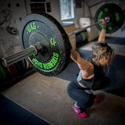 B-WARE Crumb Bumper Plates w/ Colour Coded Dots, 5kg-25kg or 150kg Set - Strength Shop