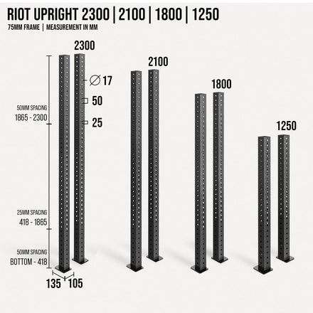 Riot MRR 75 | Uprights (Colours) - Strength Shop