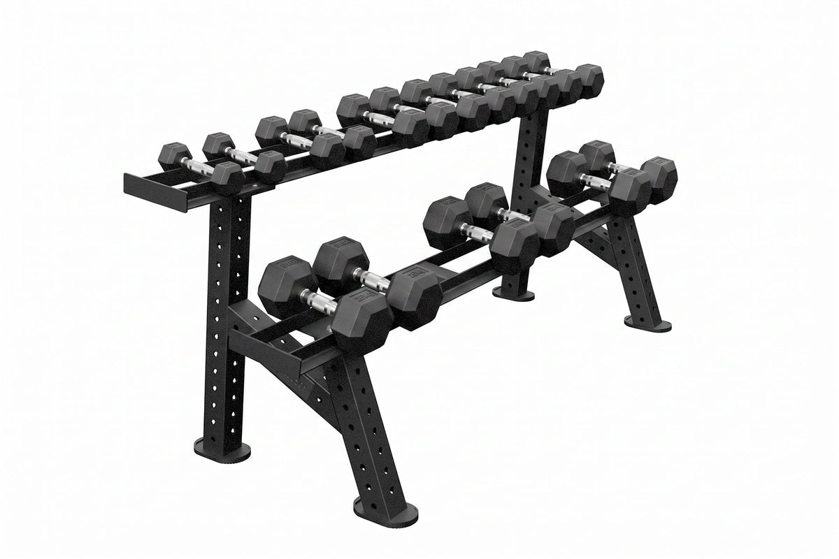 Riot Dumbbell Rack - 2-Tier - Strength Shop