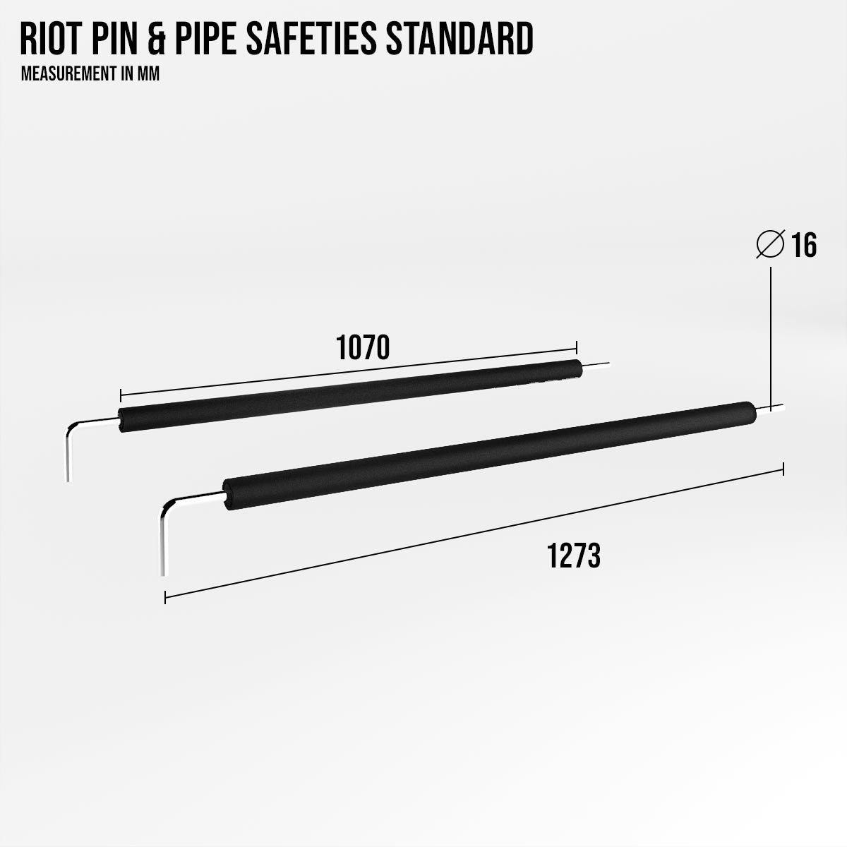 Riot MRR 75 | Pin & Pipe Safeties – 1075, Pair - Strength Shop