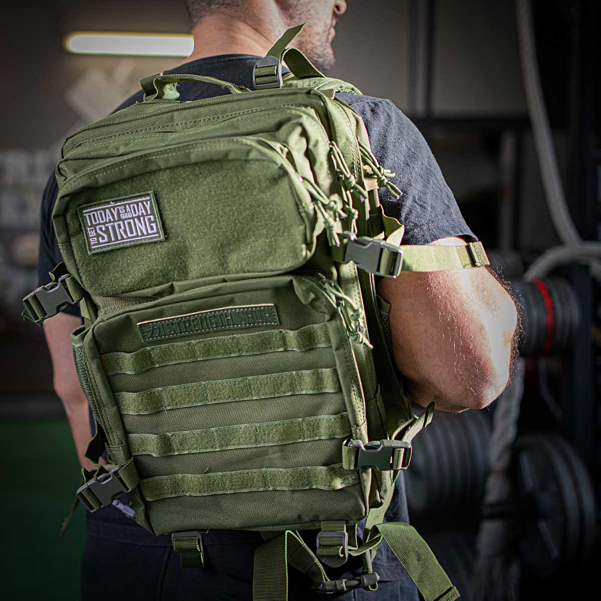 Training Backpack 2.0, Olive Green - Add Extra Patches - Strength Shop