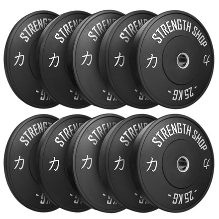 B-WARE Riot Bumper Plates 2.0 – Black, 25kg - Strength Shop
