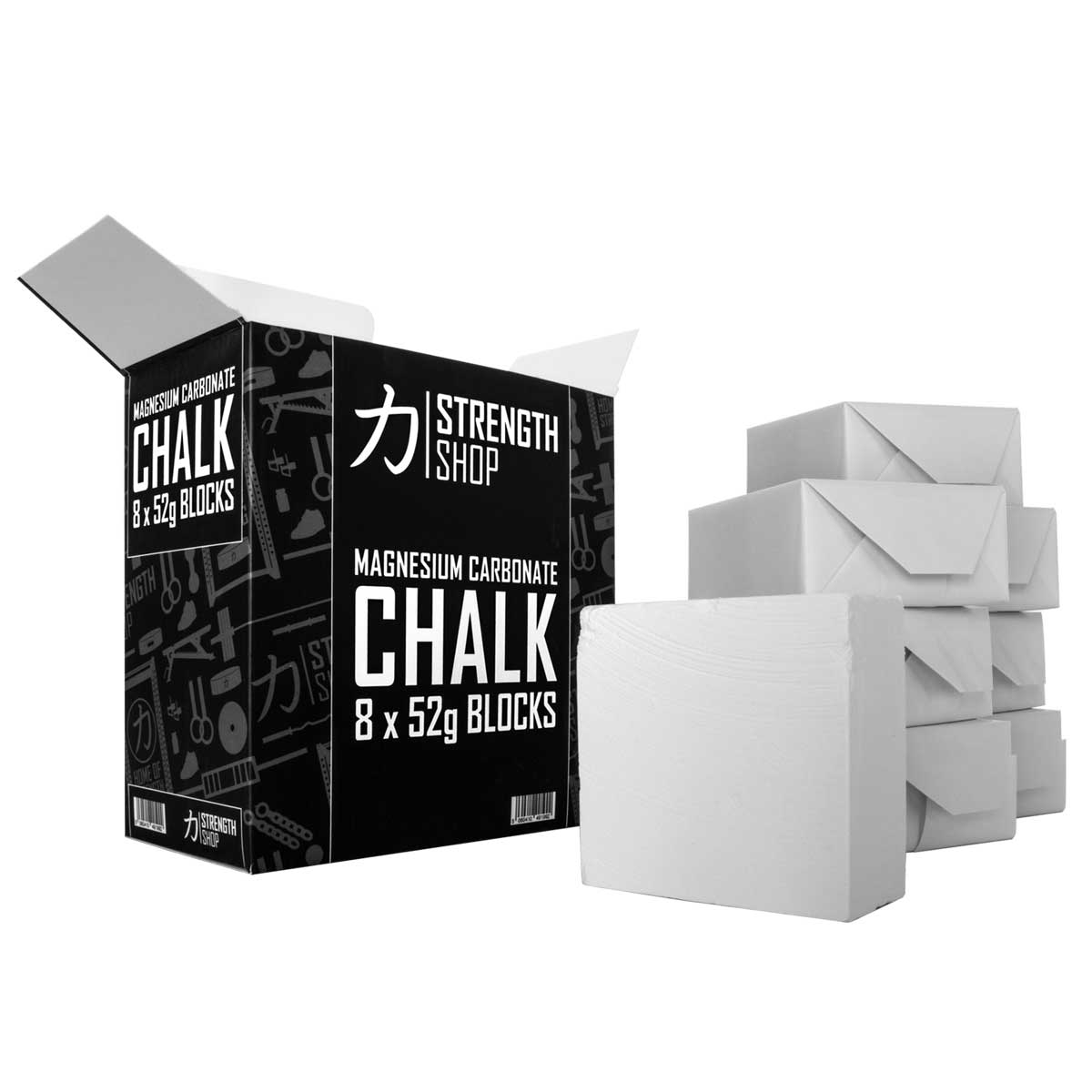 Magnesium Carbonate Chalk - Case of 8 Blocks - Strength Shop