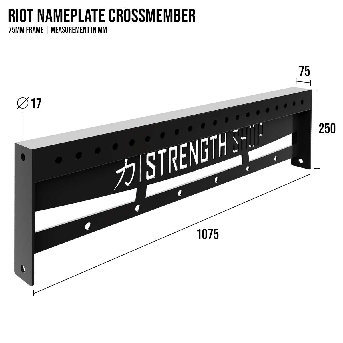 Riot MRR | Nameplate Crossmember - Strength Shop