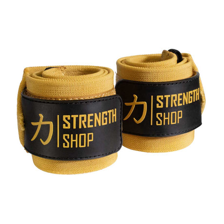 Heavy Wrist Wraps, Gold - IPF Approved – 60cm/90cm - Strength Shop