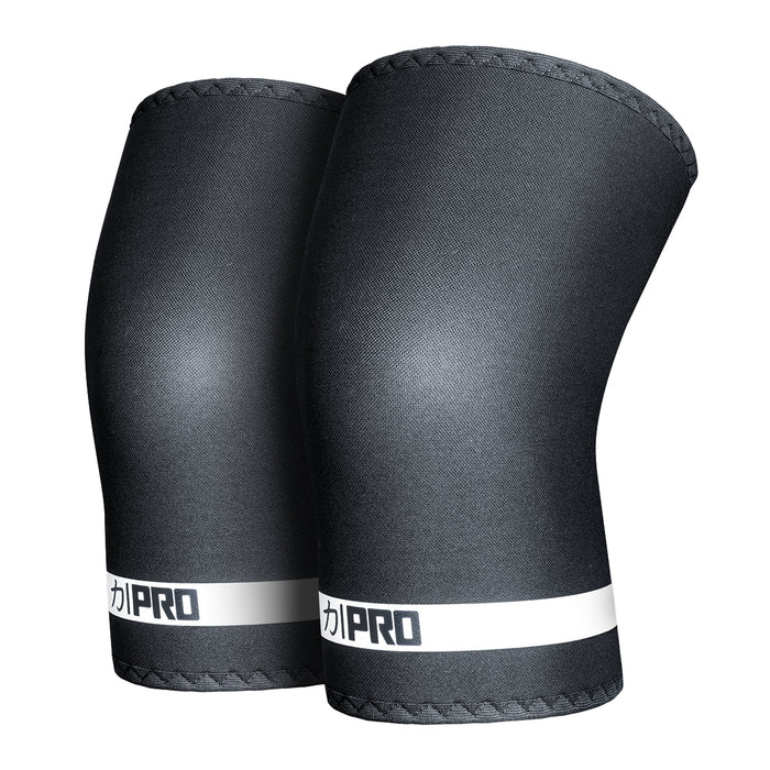 7mm Inferno PRO Knee Sleeves - Extra Stiff Neoprene, Black - IPF Approved