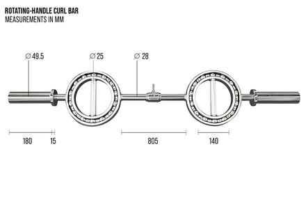 Rotating-Handle Curl Bar