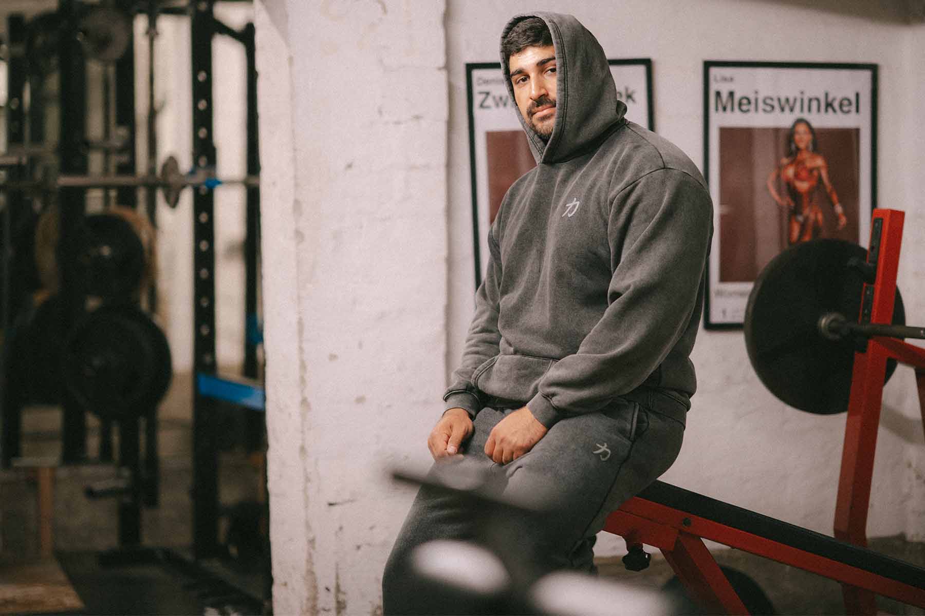 Home of Strength - Hoodie, Stone-Washed Grey - Strength Shop