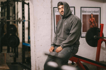 Home of Strength - Hoodie, Stone-Washed Grey - Strength Shop