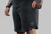 Home of Strength - Shorts, Stone-Washed Grey - Strength Shop