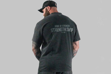 Home of Strength - T-Shirt, Stone-Washed Grey - Strength Shop