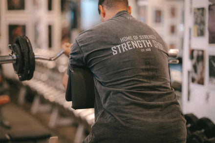 Home of Strength - T-Shirt, Stone-Washed Grey - Strength Shop
