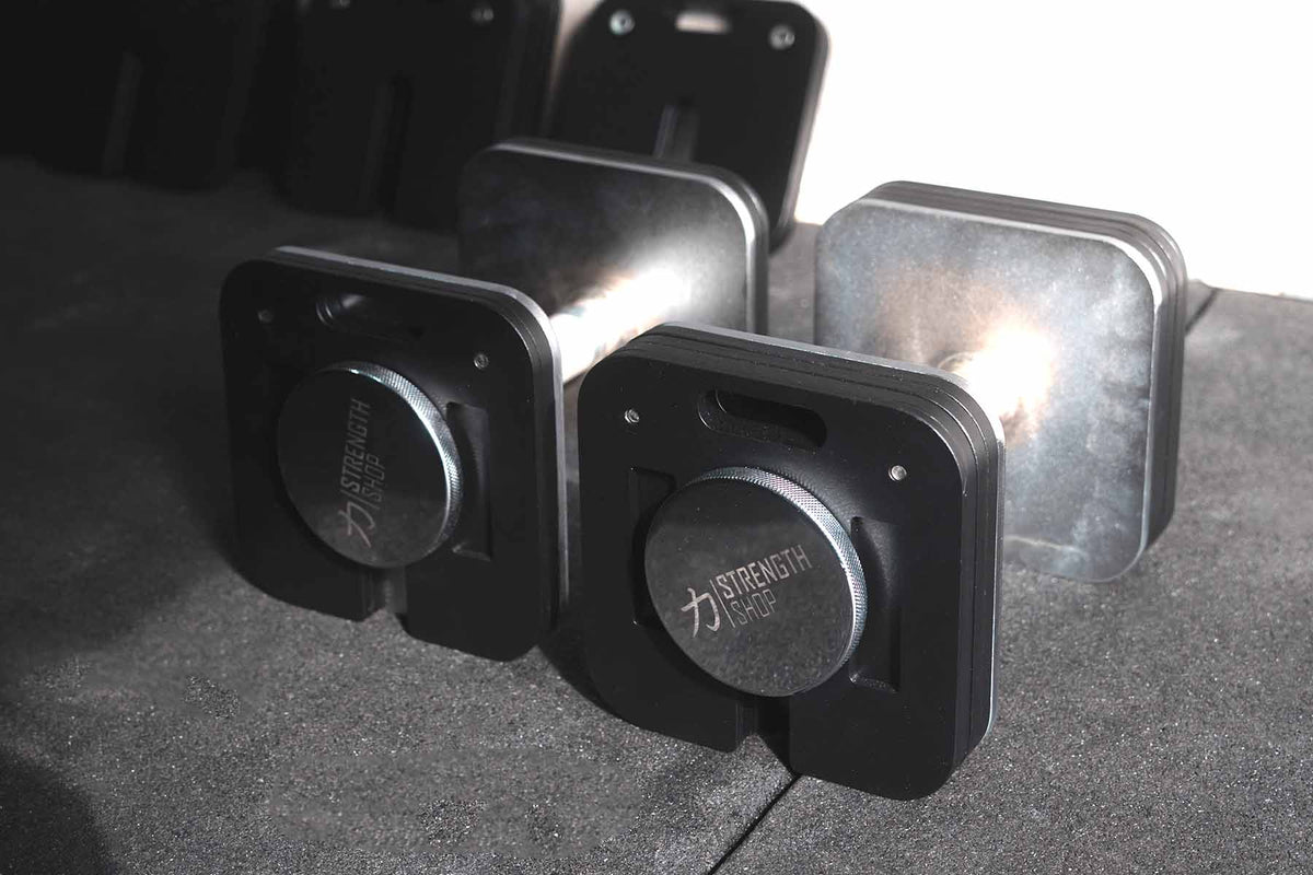 Strength Shop Verstellbare Kurzhanteln 20–98 kg, Set