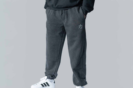 Home of Strength - Joggers, Stone-Washed Grey - Strength Shop