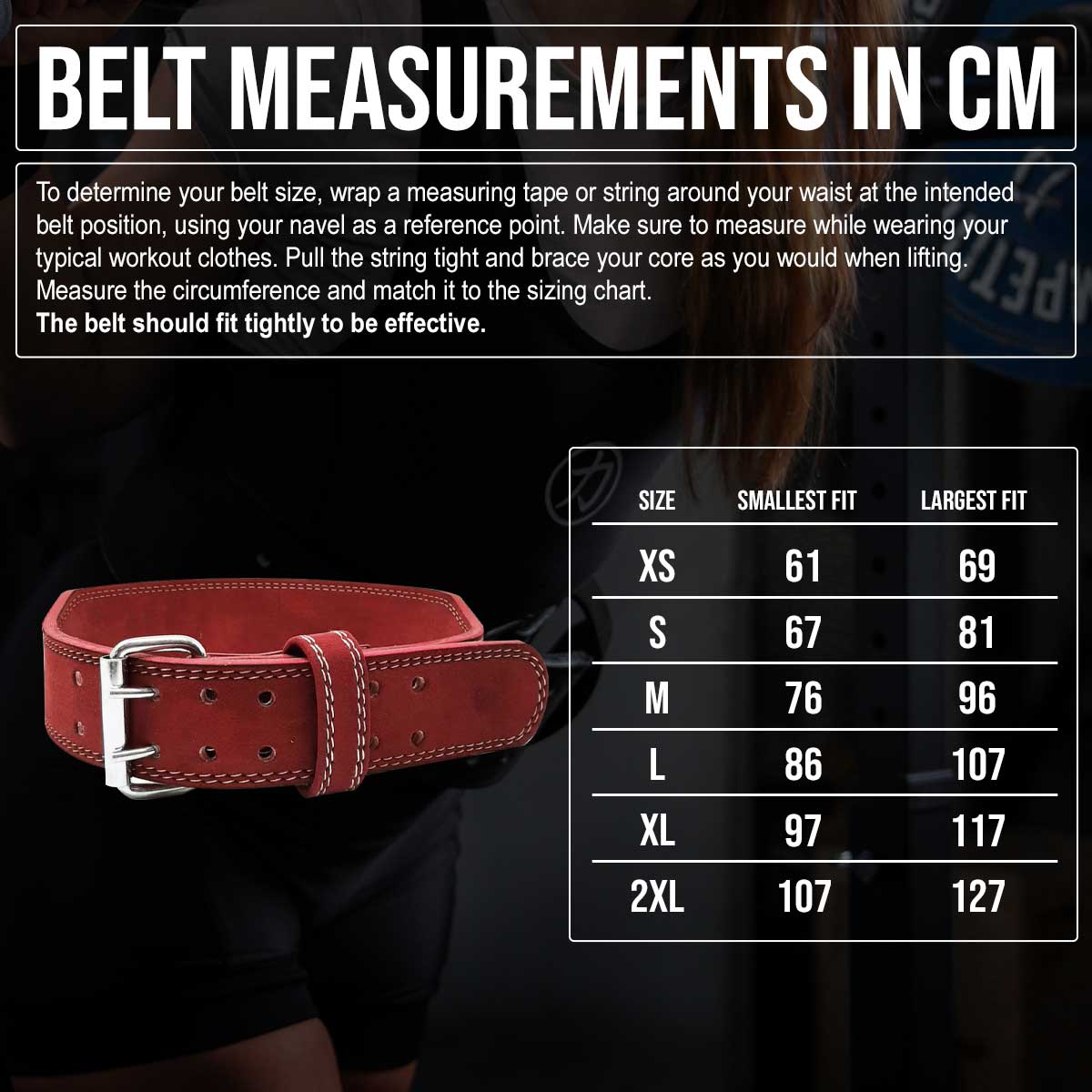 Weightlifting Double Prong Buckle Tapered Belt, Wine Red Colour - 8MM - Strength Shop